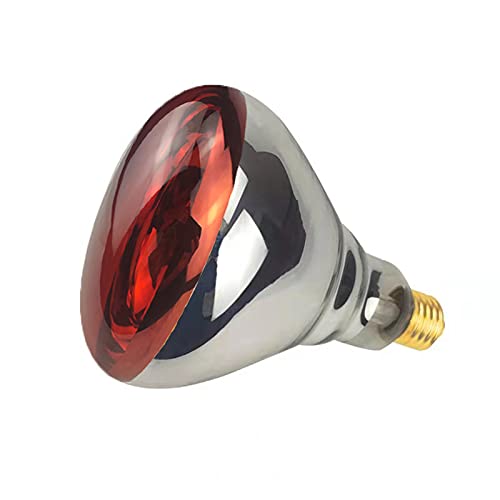 2 Pack 250W Heat Lamp Red Infrared Bulbs Glass Lamp Bulb for Food Service, Brooder Bulb, Chicks, Pet, Bathroom, Light Therapy Use E26 Base, Flood Light Heat Lamp. - color: Red-250w
