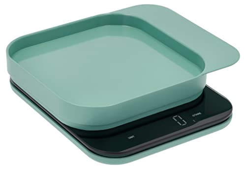 Rosti Mensura Kitchen Scale Accurate Measurements Made Effortless - Experience Precision Cooking with Battery - Powered Convenience - Requires 3 AAA Batteries for Reliable Performance (Nordic Green) - color: Nordic Green, size: 16.5 x 20.3 x 3cm