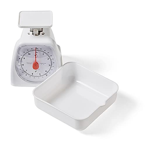 hand2mind Dual-Dial Analog Platform Scale, 5 Kg, Plastic, Kitchen, Weighing, Classroom, Elementary, Teacher Supplies