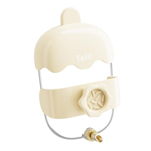 Leak-Proof & Chew-Proof Hanging Water Dispenser No Drip for Birds, Chinchillas, Guinea Pigs, Ferrets, Rats, Rabbits, Bunnies, Parrots, Squirrels, and Other Small Animals - Beige, 12oz - color: Khaki, size: 12.2 fl oz