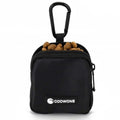 Waterproof Dog Treat Pouch, Dog Training Treat Pouch Built in Poop Bag Dispenser Adjustable Shoulder Bag (BLK) (BLK) - color: BLK