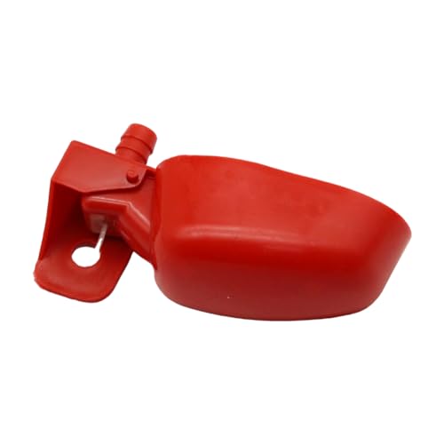 12Pcs Quail Water Cups Pigeon Automatic Bird Waterer for Cage Hang Drinker Breeding Poultry Drinking Bowls(Red) - color: Red