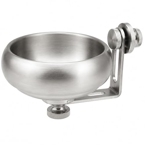 Magnetic Stainless Steel Bird Food Bowl for Cage, No Drill Removable Metal Feeder Cup for Parrots, Cockatiels, Conures, Budgies and Lovebirds, 150ml,4246-1 - color: Silver