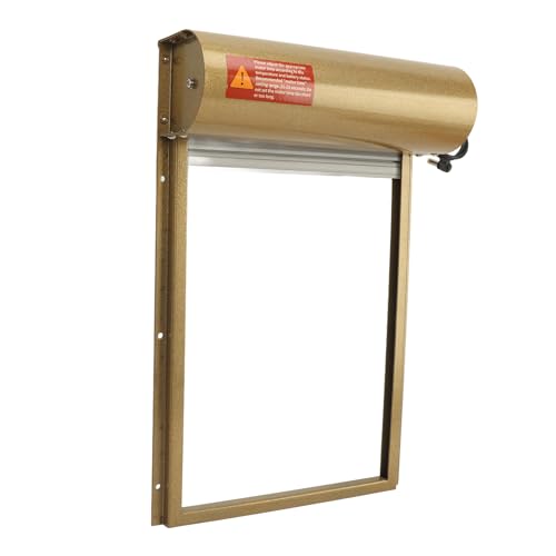 Automatic Chicken Coop Door Opener Battery Powered Timer LED Display with Programmable Controller for Chicken Duck Goose Poultry Coop (Gold) - color: Gold