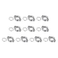 Bird Foot Rings, Parrot Metal Leg Ring Outdoor Fly Training Activity Opening Clip Accessories 6.5mm/0.26" ID, (Silver Tone, 10 Set), Intended for Small Medium Large Birds - size: 6.5mm/0.26" ID