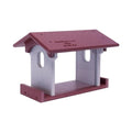 Bluebird Feeder - Poly Lumber - Hanging Blue Bird Feeder for Mealworms (Cherry Wood and Light Gray) - color: Cherry Wood and Light Gray