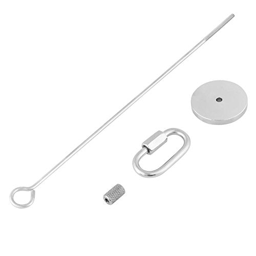 Bird Fruit Holder Skewer, Durable Stainless Steel Treat Feeder for Bird Cages Small Pets Silver 22cm 1 Pack