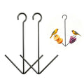 2 Pack Oriole Feeder for Outdoors Hanging, Fruit Feeder with 2 Prongs for Oriole and Wild Birds, Black with Hook, Garden Patio