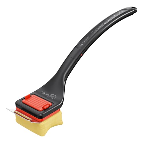 NEWKITCHEN Grill Brush Bristle Free, BBQ Grill Brush for Outdoor Grill, Extended Handle, Replaceable Cleaning Head with Scraper