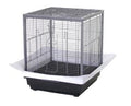 Small Bird Cage with Playground Stand - Spacious & Safe Design for Small Birds, Portable Bird Carrier with Handles and Play Top, Transparent Food Cup with Perch