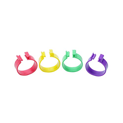 lasenersm 50 Pieces 25 mm Chicken Leg Rings Chicken Identification Leg Bands Rings Poultry Leg Bands Rings Poultry Leg Bands Clip Bird Clip Poultry Accessories for Chicken Ducks Goose, Multicolor