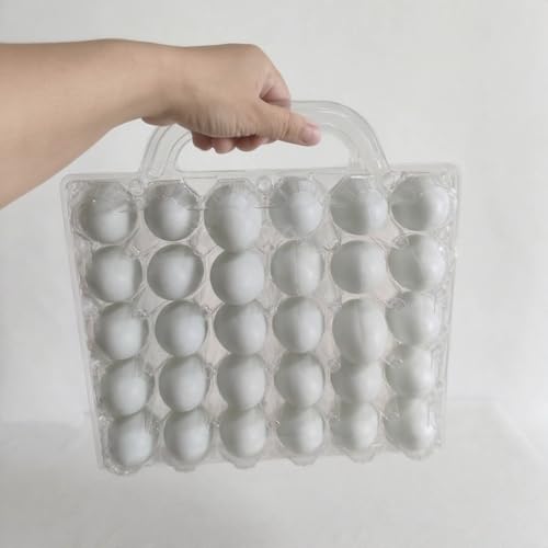 30 Pack Egg Cartons With Handle，Portable Egg Cartons Cheap Bulk. | Cheapest 30 Count Clear Egg Cartons,5*6 Plastic Egg Cartons,Suitable For Storing Egg in Markets, Supermarkets, Kitchens. - size: 30 Pack 5x6 Egg Cartons