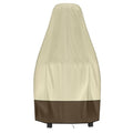 Chiminea Cover Outdoor Waterproof Chiminea Fire Pit Cover Heavy Duty Durable Chiminea Protection Cover with Drawstring (Beige & Brown, 24D x 48H) - color: Beige & Brown, size: 24D x 48H in