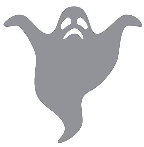Infusion Round Teacher Stamp, Holiday, 3/4'' Self-Inking Rubber Stamp - Halloween Ghost - Grey Ink - color: Halloween Ghost