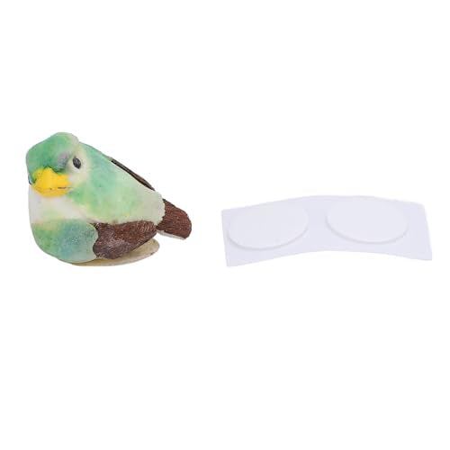 Dollhouse Bird Cage 1:12 Scale Metal Miniature Bird Cage, Realistic Opening Door, Miniature Dollhouse Bird Cage with Artificial Grass Bird Sticker (White)