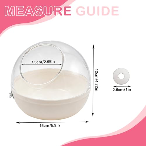 Bird Nest for Cage Bite-Resistant, Removable Clear Observation Hanging House with Coconut Fiber, Bird Cage Hammock, Breeding Hatching Nest for Lovebirds, Canaries, Budgie