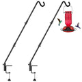 [Upgrade Version 2 Pack Bird Feeder Hanger Adjustable 43 Inch Deck Hooks for Railing 360 Degree Swivel Heavy Duty Hanging Hooks for Bird Feeders Wind Chimes - size: 43 Inch