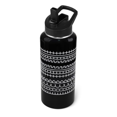 Hidden Message Water Bottle Funny F This S Mug Gag Christmas White Elephant Gifts for Work Bestie,Friends,Coworkers Travel Thermal Double Walled Vacuum Insulated Bottle Cup Leak Proof Tumbler-32 oz - color: hidden message black