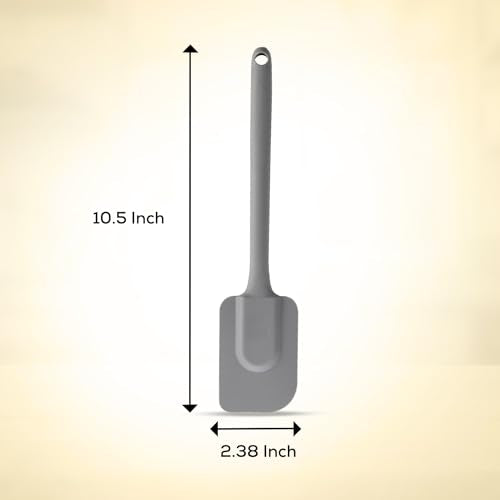 Mrs. Anderson’s Baking Silicone Spatula, Flexible And Nonstick, One-Piece Design, Gray, For Mixing, Folding, Scraping, Baking, And Cooking - color: Gray, size: 10.5-Inch, Spatula