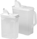 Buddeez Pet Food Storage Containers - 2 Count Bird Seed Dispenser with Pour Tight Lids and Easy Pour Spouts, 8 Qt and 3.5 Qt, Bird Seed Storage for Small and Large Feed, BPA Free