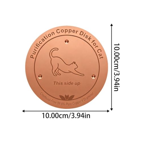 Copper Dog Bowl, 4" Copper Disc for Dog Water Bowl with 3 Point Support | Copper Pet Water Bowl, Dispenser Purification Disk, Copper Disk for Drinking Fountain Cat Bird Bath Bunny Cattle Horse - color: stretching pussy