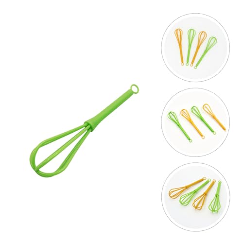 10pcs Multi-function Plastic Egg Whisk Set Manual Handheld Egg Mixer for Baking and Milk Frothing Household Kitchen Utensils Random Color