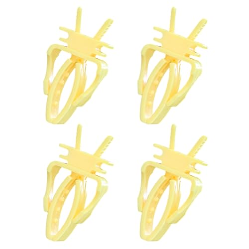 Parrot Fruit Vegetables Clip Feeder With Stable Cage Mount Durability For Bird Snacks - color: Yellow