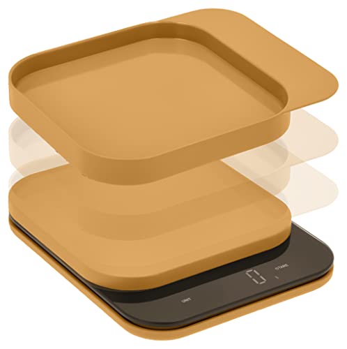 Rosti Mensura Kitchen Scale Accurate Measurements Made Effortless - Experience Precision Cooking with Battery - Powered Convenience - Requires 3 AAA Batteries for Reliable Performance (Curry) - color: Curry, size: 16.5 x 20.3 x 3cm