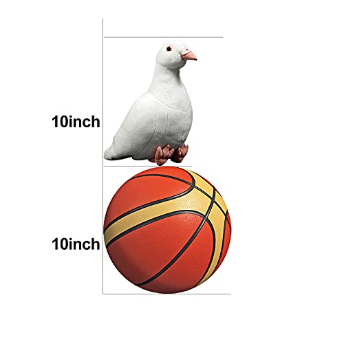 Simulation White Pigeon Stuffed Animal Toy - 10 inch Rock Pigeon Toys, Cute Pigeon as Gift for Kids (White Pigeon) - style: White Pigeon