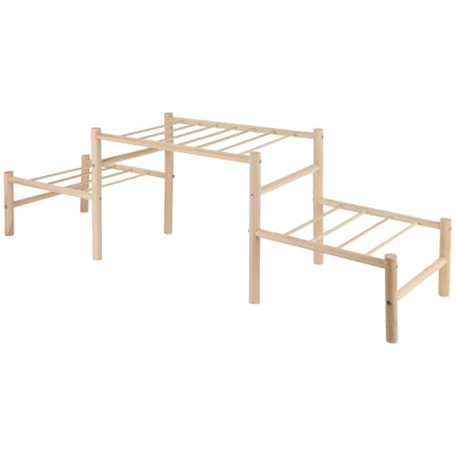 3-Tier Chicken Perch, Wooden Roosting Ladder Stand, 33.1 in Chicken Coop Accessories, Safe & Long-Lasting Hen House Decor, Chicken Tree Jungle Gym for Chickens Hens