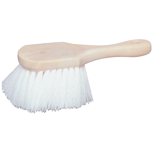Star Brite Utility Scrub Brush - Marine-Grade Heavy-Duty Stiff Bristled Scrubber - Extra Long Flagged Bristles for More Cleaning Power in Hard to Reach Areas - style: Short Handle Brush
