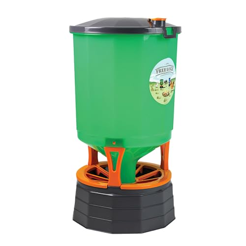 Stromberg's High Capacity Silo Poultry Feeder, 65 lb, Translucent Body, Easy to Clean, Feed Saver Grill, Elevated 6" Stand, Large Lid for Easy Filling, Durable & Efficient Design for Backyard & Farm