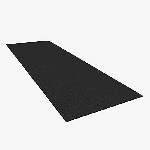Flooring Inc's 1/4" Thick Tough Rubber Flooring Roll | Flexible Recycled Rubber Floor Mats for Home Gym | Heavy Duty Rubber Mat for Home Gyms, Sheds, Horse Stall Mat or Trailer - color: Black, size: 180"L x 48"W x 0.5"Th