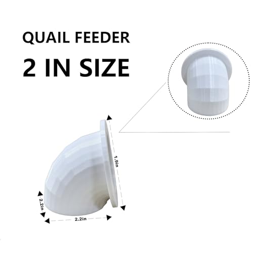 Quail Chick Port Feeder Compatible with DIY Bucket Pail Bin Container Coturnix - Set of 16 (2in) - size: 2in