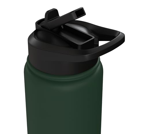 Really Like Quetzalcoatlus Bird Flying Dinosaur Kids Trex Stainless Steel Insulated Water Bottle - color: Dark Green