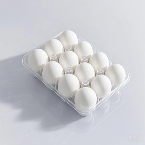 60pc 3*4 Clear Plastic Cheap Bulk Egg Cartons,12 Large Egg Carton | Cheapest 12 count Large Plastic Egg Cartons，Can Hold 2.5 oz of Eggs,Suitable For Farmers' Markets, Supermarkets, Kitchens. - size: 3x4 Egg Carton (60 Piece)