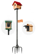 95 Inch Adjustable Bird House Pole, Heavy Duty 1 Inch Diameter Metal Bird Feeder Stand with 5-Prong Base, Rustproof Outdoor Mounting Pole for Bluebird Houses, Smart Bird Feeders and Weather Stations - size: 95Inch -Pole-1