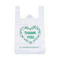 LazyMe Thank You Plastic Bags with Handles, T Shirt Bags 12x20 Inch, 100 Ct | Plastic Grocery Bags for Small Business, Retail Stores and Merchandise, Bolsas De Plastico Para Negocio - color: Green