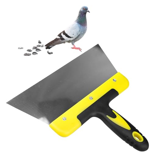 Cunguv Large Pigeon Droppings Scraper Bird Poop Remover Stainless Steel Bird Droppings Cleaning Scraper - size: 9.4 inch