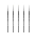 XDT#725 Micro Detail Artist Pin Point Painting Brush Set of 5 Piece #00000 Brushes Set, Acrylic Watercolor Oil, Fine Detailing Painting, Art, Scale Models, Easy Grip Handles. - size: 5Pcs #00000