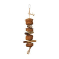 Prevue Pet Products Naturals Coco & Bamboo Bird Toy | Accessories for Parakeets, Conures, Cockatiels, Budgies, and Small to Medium Birds, Hanging Cage Toy for Chewing