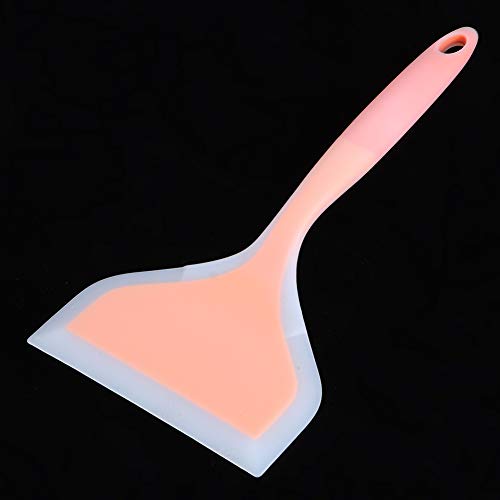 Silicone Pancakes Shovel Wide Spatula Turner, Soft Edge Turner - color: Orange,Green