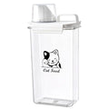 Cat Food Storage Container Small |3lb/2.5 L Clear Plastic Cat Food Treats Container Airtight with Measuring Cup|Portable Pet Food Containers Ideal for Travel| Easy Pour|BPA Free - color: Cat Food