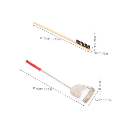 HANABASS 2pcs Bird Cage Cleaner Brush Set with Droppings Shovel Efficient Cleaning Tools for Pet Birds and Small Animal Cages for Quick Stain Removal and Household Use