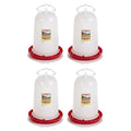 Little Giant Extra Large 3-Gallon Capacity Heavy-Duty Plastic Gravity Fed Poultry Waterer System (4 Pack)