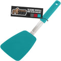 GORILLA GRIP BPA-Free Silicone Spatula for Non Stick Frying Pan, Heat Resistant Flexible Head, Patented Comfortable Rubber Handle, Non-Scratch Kitchen Turner, Flip Burgers, Pancakes, 11.6 in Turquoise - color: Turquoise