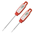 Lavatools PT09 Combo Pack Super-Quick Commercial Grade Digital Thermometer for Cooking, Meat, Candy, Candle, Liquid, Oil, 4.5" & 3" Probe, Splash Proof, °C/°F Toggle, Hold Function - Sambal - color: Sambal, size: Combo Pack