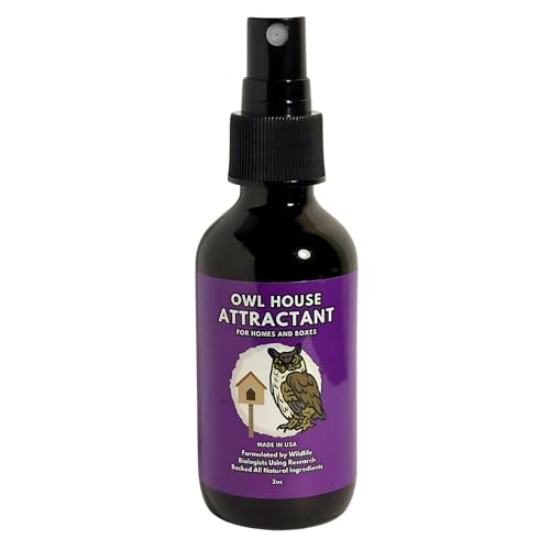 Owl Attractant - Bait Lure for Owl Houses and Boxes - 2oz Spray Bottle - Research-Backed All Natural Pheromone and Scent Mimicking Formula Blend - Made in the USA