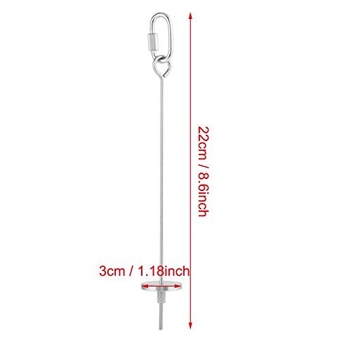 Bird Fruit Holder Skewer, Durable Stainless Steel Treat Feeder for Bird Cages Small Pets Silver 22cm 1 Pack