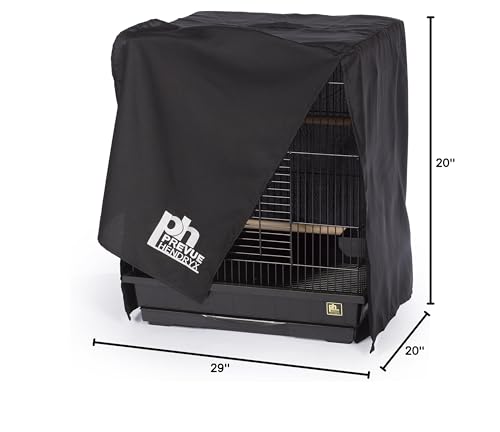 Prevue Hendryx Pet Products Universal Bird Cage Cover, Medium, Black (12502) - size: 29.0"L x 20.0"W x 20.0"H